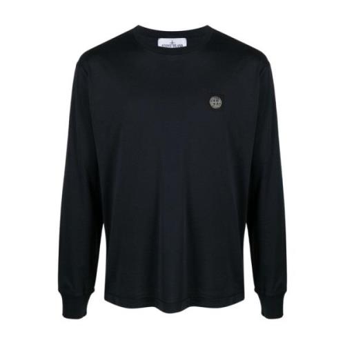 Long Sleeve Tops Stone Island , Blue , Heren