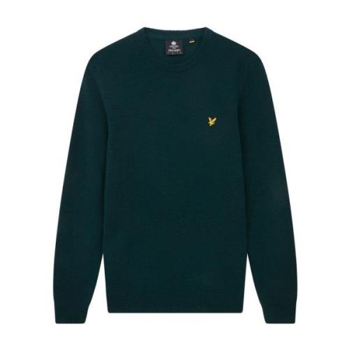 Katoen Merino Crew Neck Jumper Lyle & Scott , Green , Heren