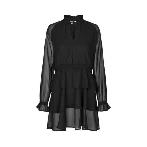 Zwarte jurk met ruchedetails Danetta mbyM , Black , Dames