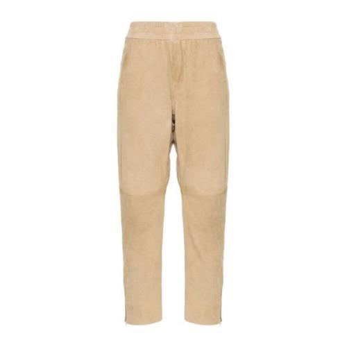 Suede Broek Golden Goose , Beige , Dames