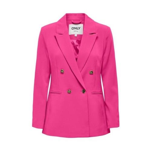Stijlvolle Jas Only , Pink , Dames