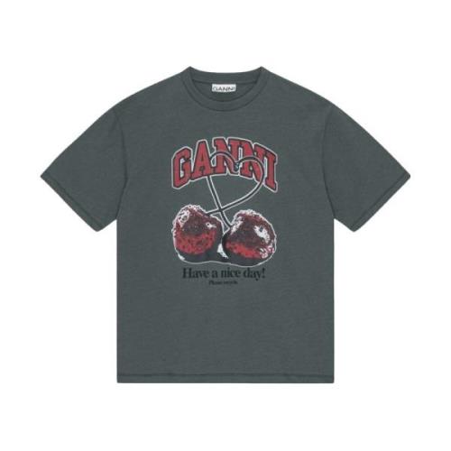 T-Shirts Ganni , Gray , Dames