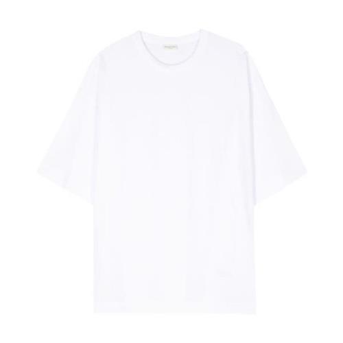 Witte Katoenen Ronde Hals T-shirt Dries Van Noten , White , Heren