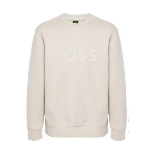 Beige Katoenen Sweatshirt Hugo Boss , Beige , Heren