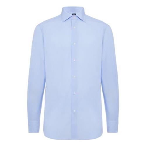 Micro Gestreept Windsor Kraag Overhemd Regular Fit Boggi Milano , Blue...