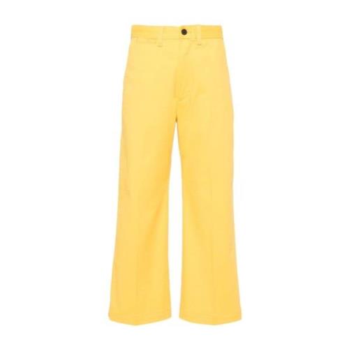 Wide Trousers Ralph Lauren , Yellow , Dames
