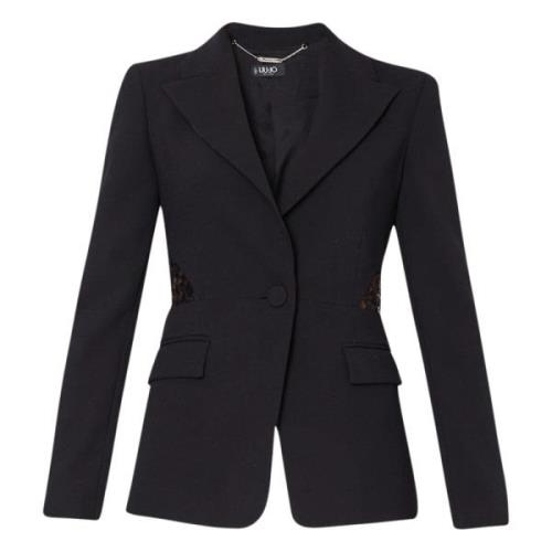 Zwart Kant Blazer Jas Liu Jo , Black , Dames