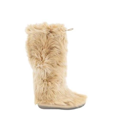 Pre-owned Fur boots Armani Pre-owned , Beige , Dames