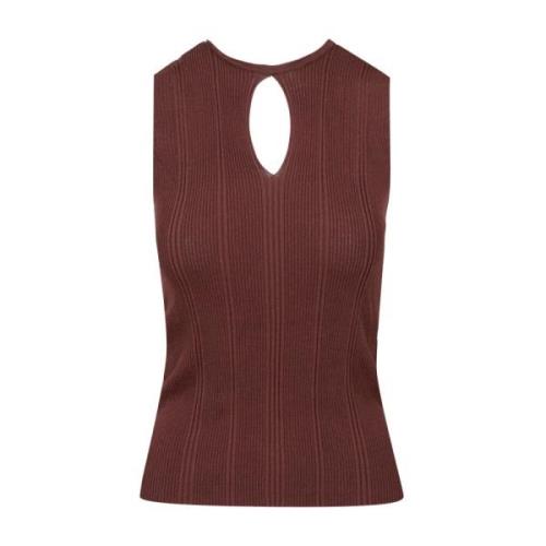 Sleeveless Tops Simona Corsellini , Brown , Dames