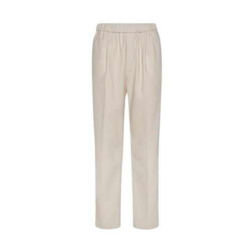 Straight Trousers Forte Forte , Beige , Dames