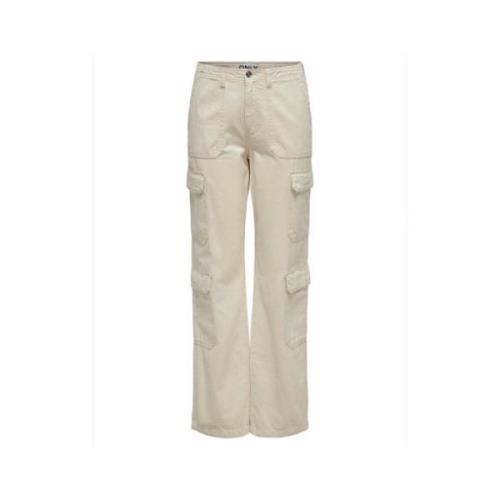 Tapered Trousers Only , Gray , Dames