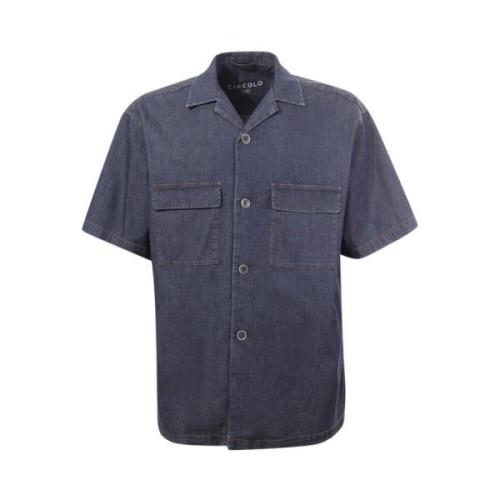 Short Sleeve Shirts Circolo 1901 , Blue , Heren