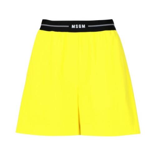 Short Shorts Msgm , Yellow , Dames
