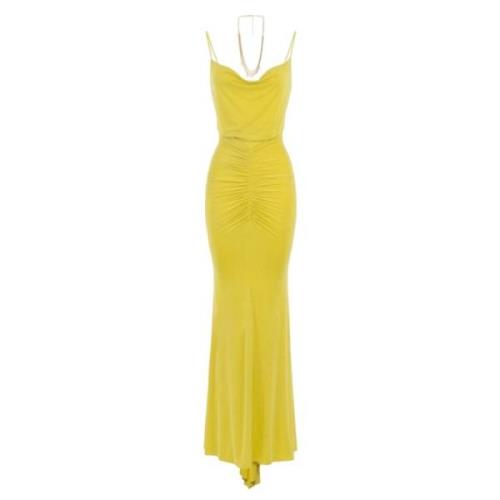 Maxi Dresses Elisabetta Franchi , Yellow , Dames