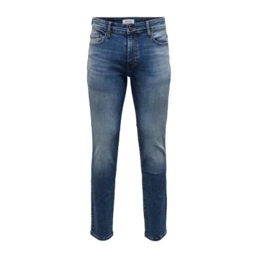 Slim-fit Jeans Only & Sons , Blue , Heren