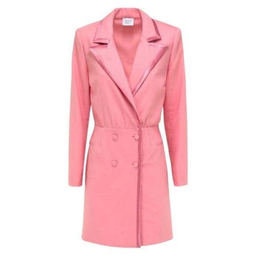 Peak Lapel Wool Mini Dress MVP wardrobe , Pink , Dames