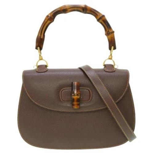 Pre-owned Leather gucci-bags Gucci Vintage , Brown , Dames