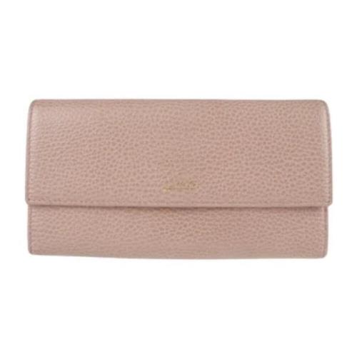 Pre-owned Leather wallets Gucci Vintage , Pink , Dames