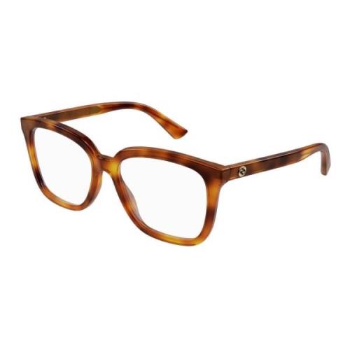 Havana Brillenmontuur Gucci , Brown , Unisex