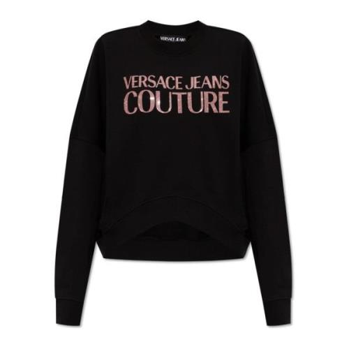 Katoenen sweatshirt Versace Jeans Couture , Black , Dames