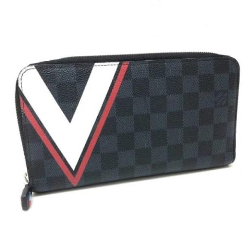 Pre-owned Canvas wallets Louis Vuitton Vintage , Blue , Dames