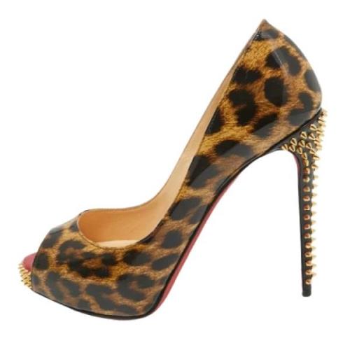 Pre-owned Leather heels Christian Louboutin Pre-owned , Brown , Dames