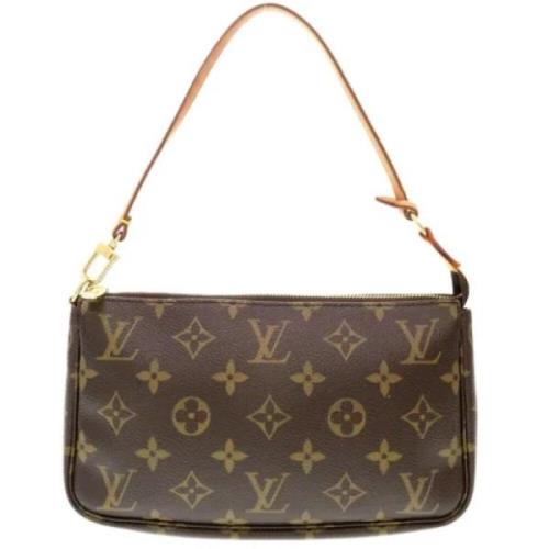 Pre-owned Canvas clutches Louis Vuitton Vintage , Brown , Dames