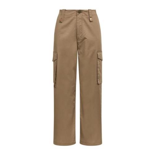 Tapered Trousers Maliparmi , Brown , Dames