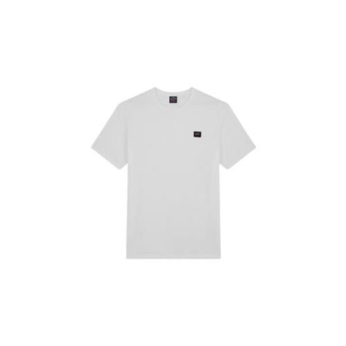 Biologisch Katoenen T-shirt met Korte Mouwen Paul & Shark , White , He...