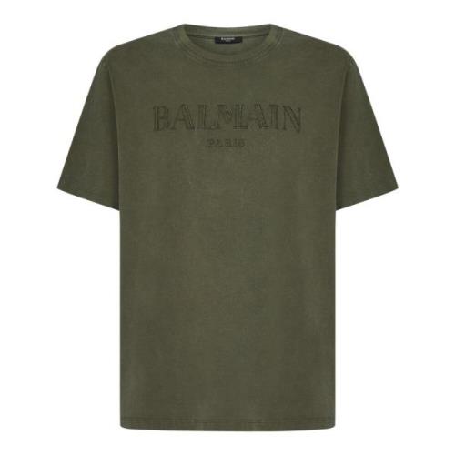 T-Shirts Balmain , Green , Heren