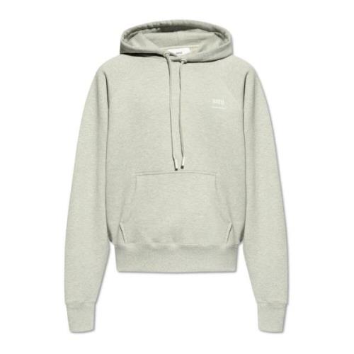 Hoodie met logo Ami Paris , Gray , Heren