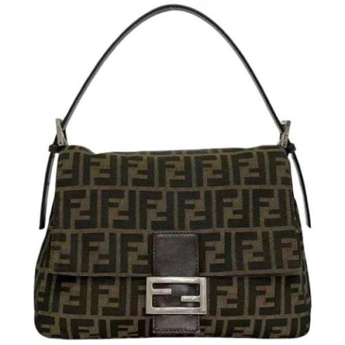 Pre-owned Canvas fendi-bags Fendi Vintage , Green , Dames