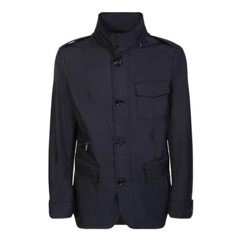 Single-Breasted Coats Moorer , Blue , Heren