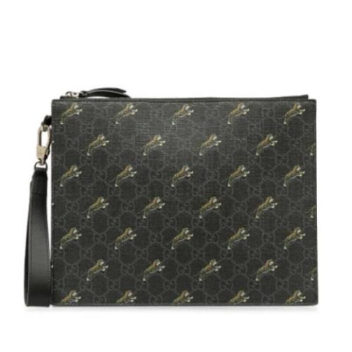 Pre-owned Fabric clutches Gucci Vintage , Black , Dames