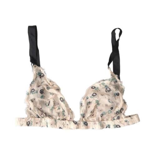 Bloemen Beige Bikini Beha Costume National , Beige , Dames