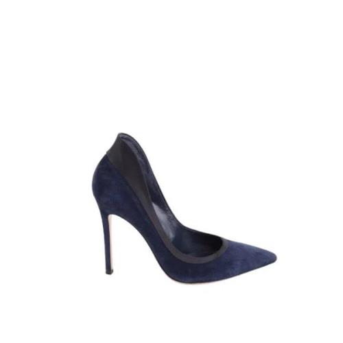 Pre-owned Suede heels Gianvito Rossi Pre-owned , Blue , Dames