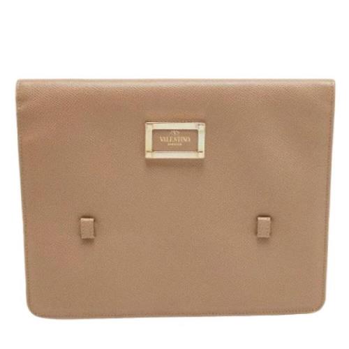 Pre-owned Leather home-office Valentino Vintage , Beige , Dames