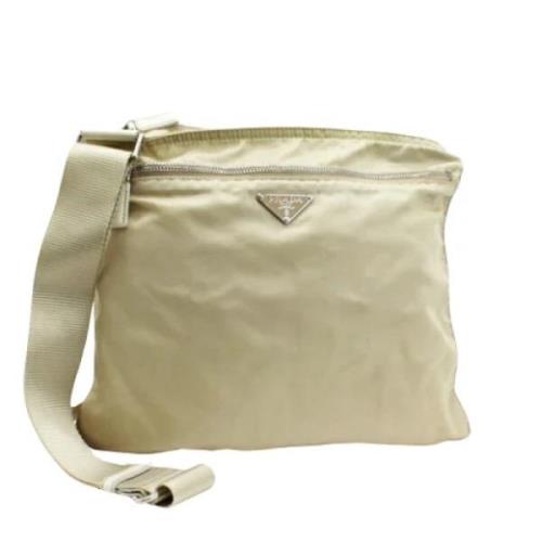 Pre-owned Fabric shoulder-bags Prada Vintage , Beige , Dames