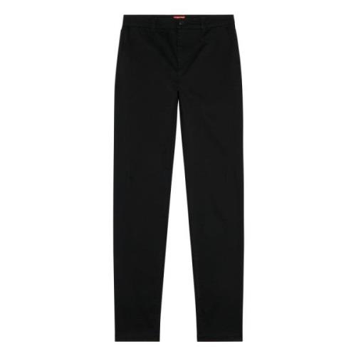 Chino pants in cotton gabardine Diesel , Black , Heren