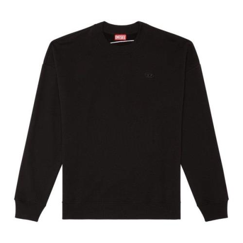 Sweatshirt with logo embroidery Diesel , Black , Heren
