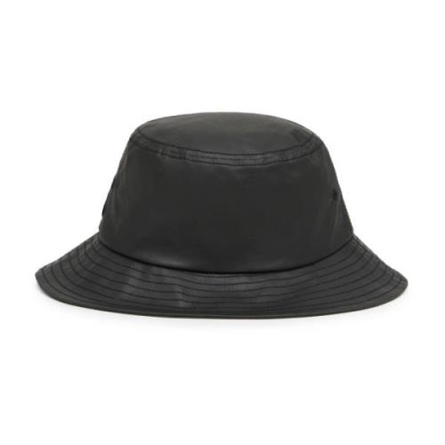 Bucket hat in coated twill Diesel , Black , Heren