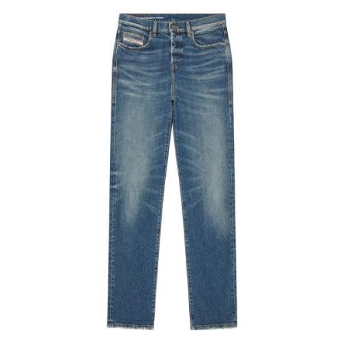 Veelzijdige Straight Jeans - 2020 D-Viker Diesel , Blue , Heren