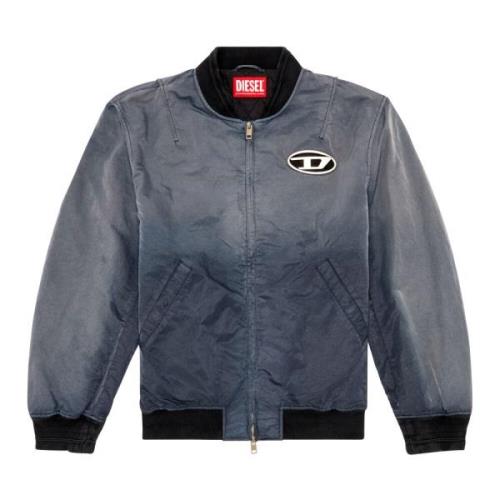 Dégradé padded bomber jacket Diesel , Gray , Heren