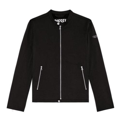 Biker jacket in cotton-touch nylon Diesel , Black , Heren