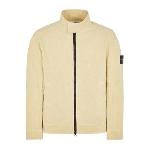 Lino Nylon Tela-TC Blouson Jack Stone Island , Beige , Heren