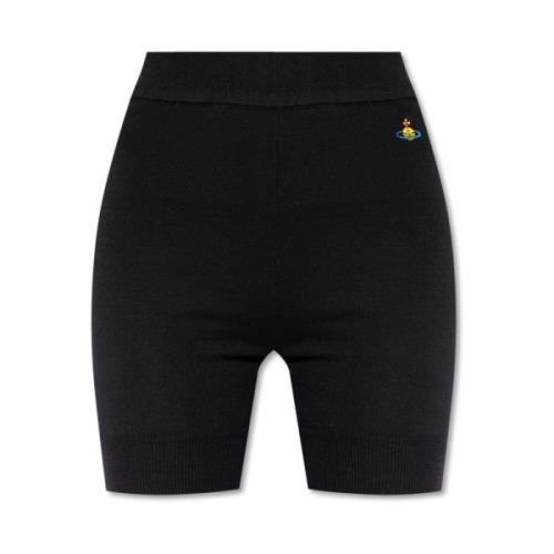 Shorts met logo Vivienne Westwood , Black , Dames