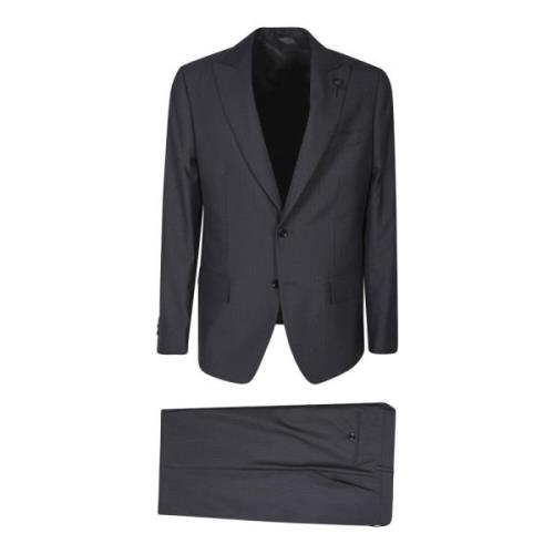 Single Breasted Suits Lardini , Black , Heren