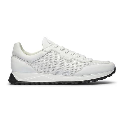 Witte Kalfsleren Sneakers Fabi , White , Heren