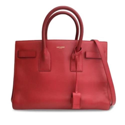 Pre-owned Leather handbags Yves Saint Laurent Vintage , Red , Dames