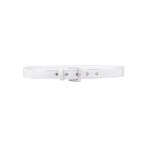 Wit leren vierkante gesp riem Ermanno Scervino , White , Dames